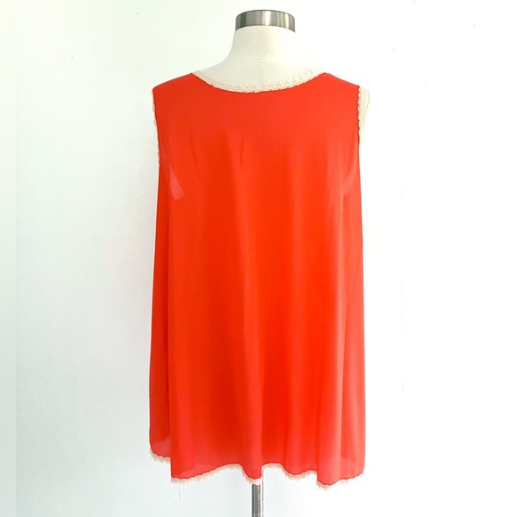 Vintage 60’s Sears mod orange cream lace chemise slip nightie & panties set - Picture 7 of 11